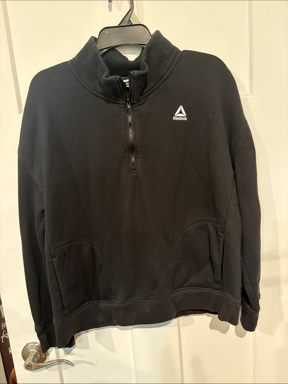 Reebok Black Half-Zip Pullover Sweatshirt